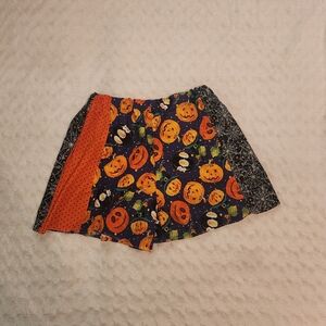 Patchwork Halloween Pumpkin Print Women's Shorts